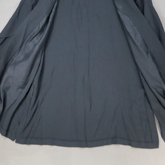 Elieen‎ Fisher Women's Open Front Cardigan 100% Silk Charcoal Gray Size S/P - Picture 4 of 9